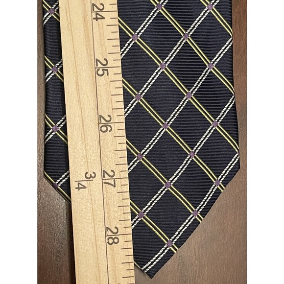 Mario Masotti Blue Gold Repp Hand Made 100% Silk Men’s Neck Tie Made In China - Picture 5 of 9